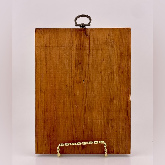 Vintage, Wood Lacquered Wall Plaques, by Hummel, Set of Two - Picture 6 of 7